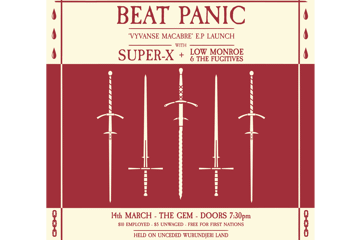 Beat Panic 'Vyvanse Macabre' EP Launch with Super-X and Low Monroe & The Fugitives