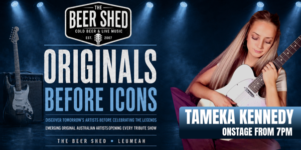TAMEKA KENNEDY - OPENING FOR ULTIMATE MORGAN WALLEN TRIBUTE SHOW live at The Beer Shed Brewing Co - Concert poster