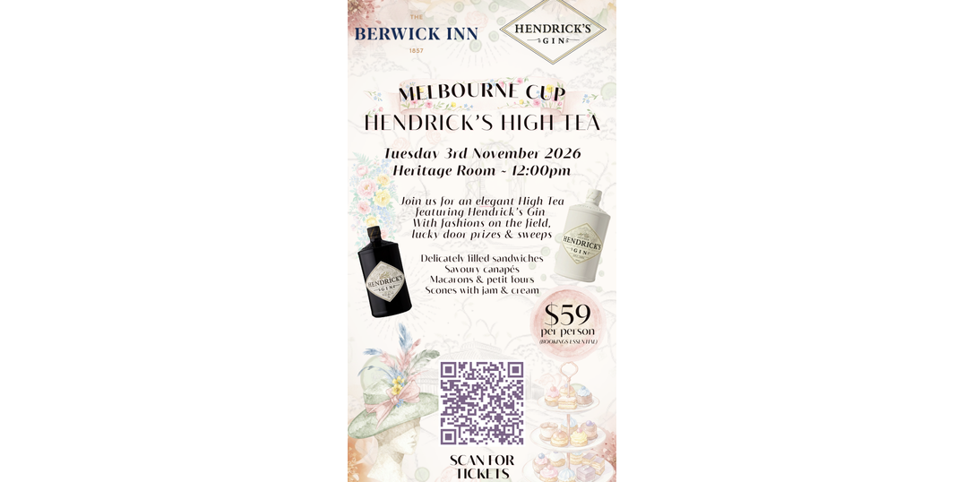 Hendrick's Melbourne Cup High Tea