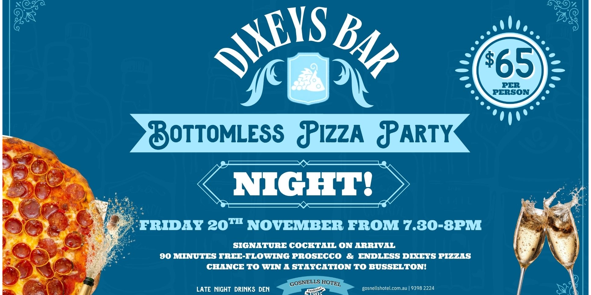 Bottomless Pizza & Prosecco Party!