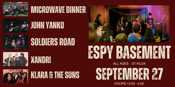 Soldiers Road Presents: Espy Basement Live (All Ages)
