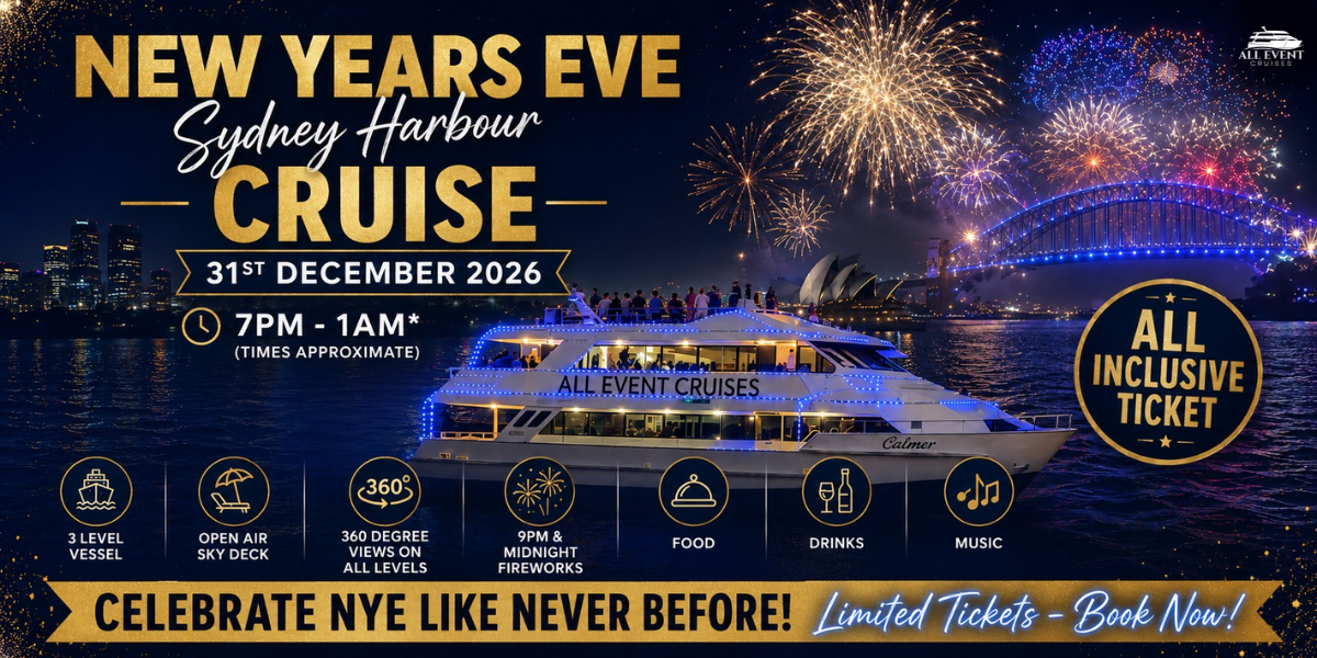 New Years Eve | Sydney Harbour Cruise | Open Air Deck | All Inclusive