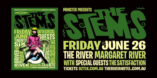 The Stems live at The River - Concert poster