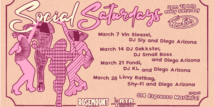 Rosemount Hotel X RTRFM Social Saturdays March