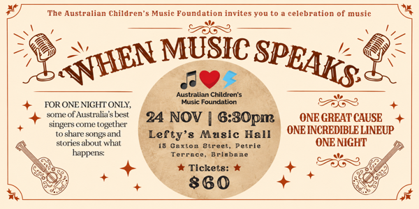 WHEN MUSIC SPEAKS live at The Fortitude Music Hall - Concert poster
