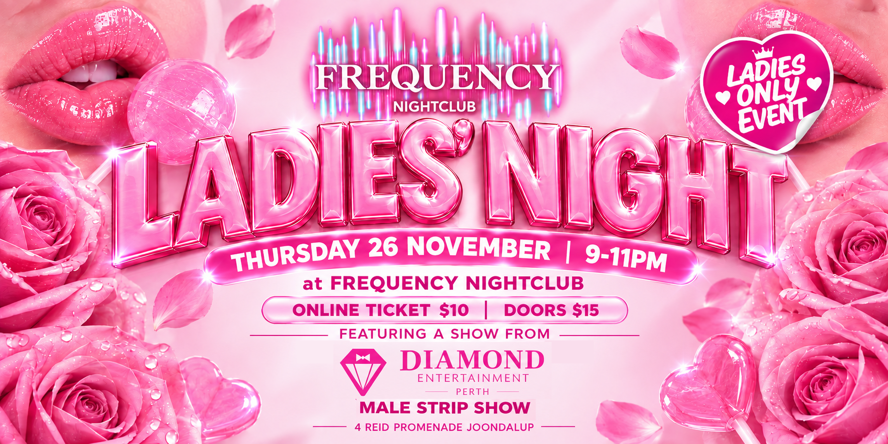 LADIES NIGHT @ FREQUENCY NIGHTCLUB JOONDALUP