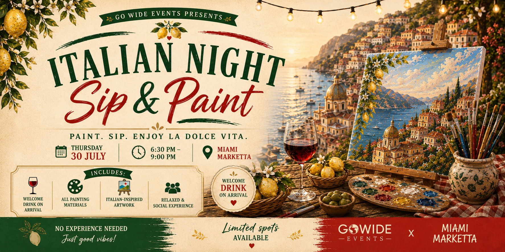 Italian Night | Sip & Paint