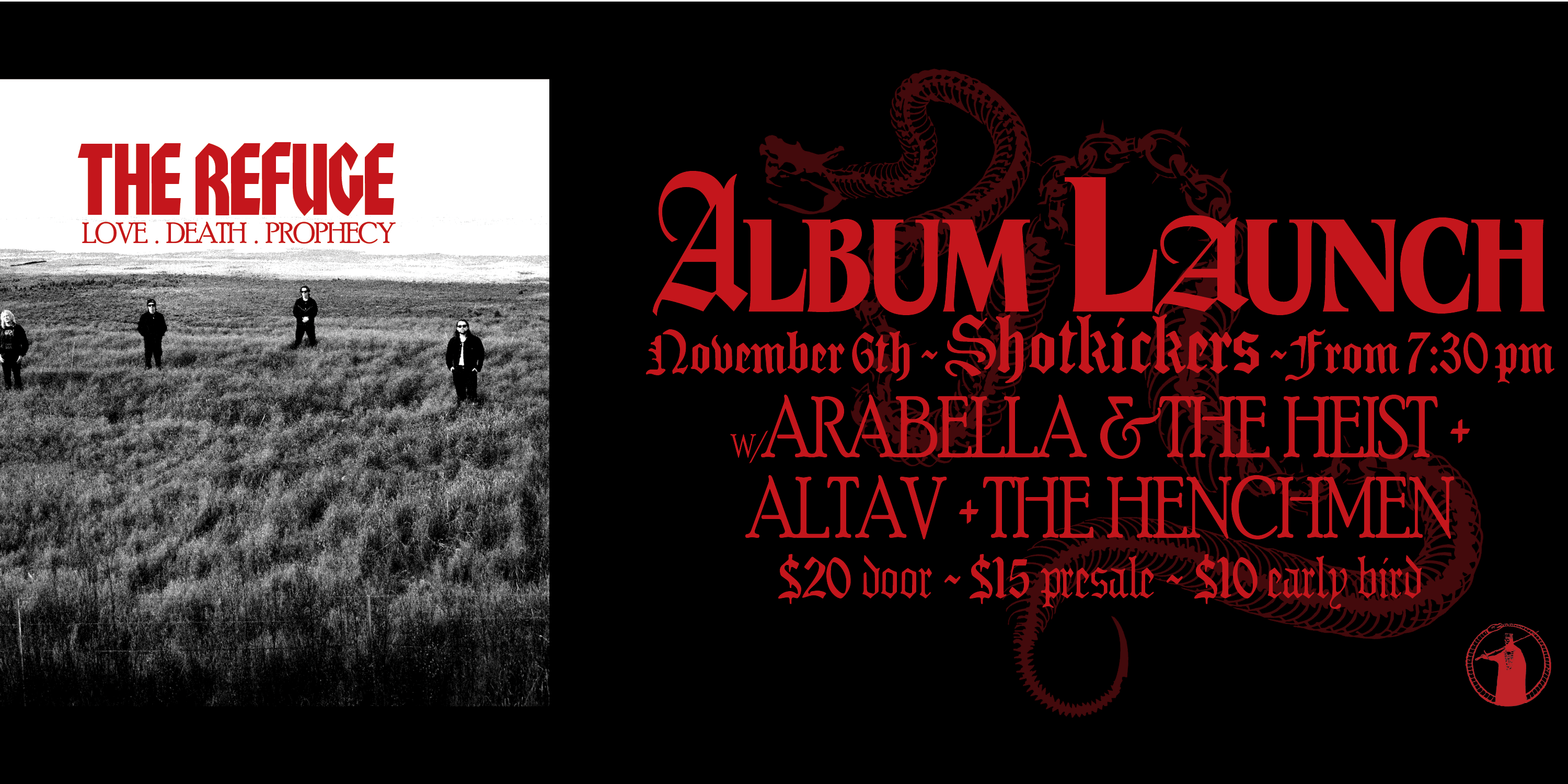 The Refuge "LOVE, DEATH, PROPHECY" Album Launch