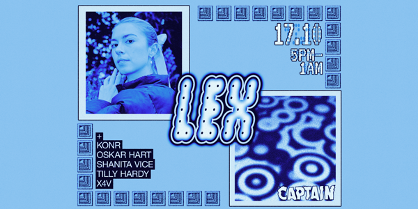 Captain Pres. Lex live at Captain Bar - Concert poster