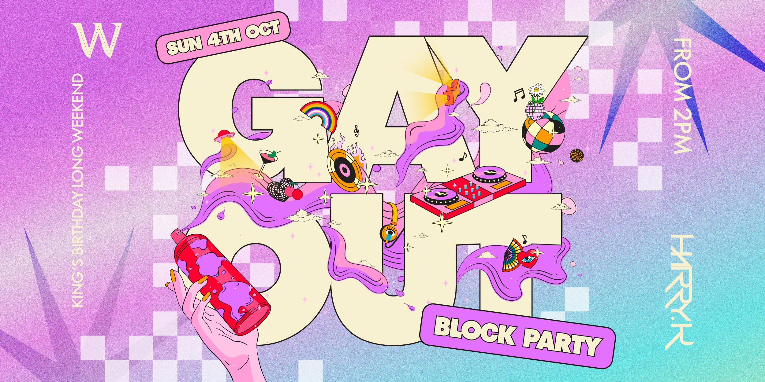 GAY OUT : BLOCK PARTY : THE WICKHAM : SUN 4 OCT