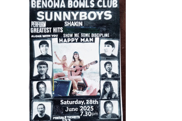 SUNNYBOYS shakin at BENOWA   BOWLS CLUB 28 JUNE