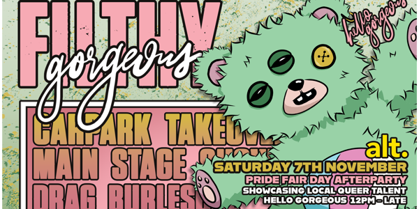 Filthy Gorgeous - Brisbane Pride Afterparty live at Hello Gorgeous - Concert poster