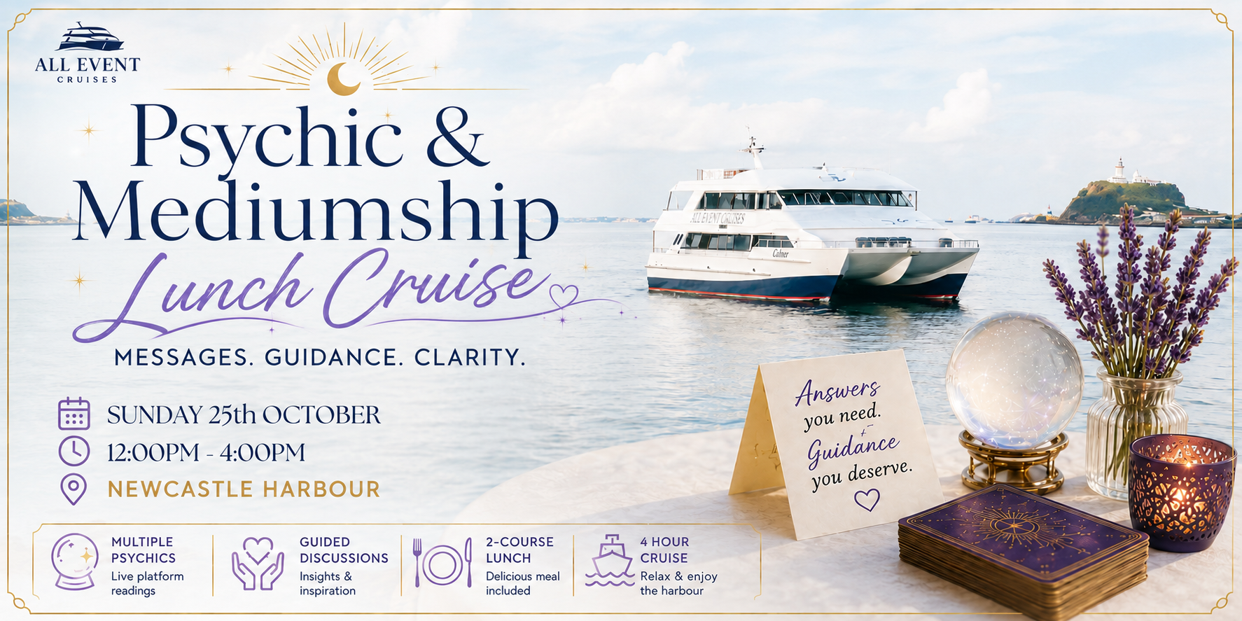 Psychic & Mediumship Lunch Cruise | Lady D & Scott William | Newcastle