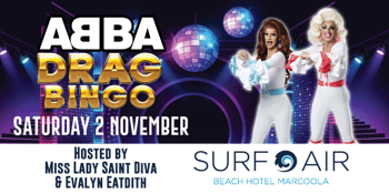 ABBA TRIBUTE Drag Queen Bingo - Surfair Beach Hotel