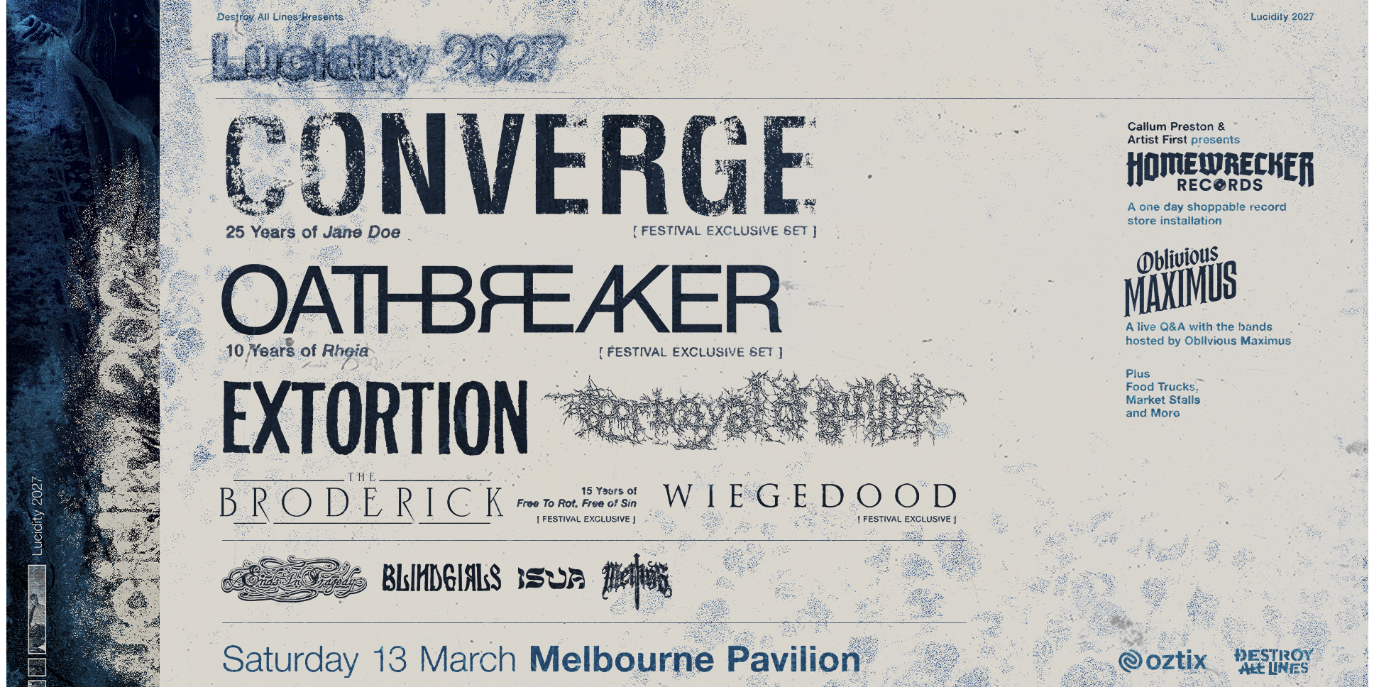 Lucidity 2027 - CONVERGE '25 Years of Jane Doe' + OATHBREAKER '10 Years of Rheia'