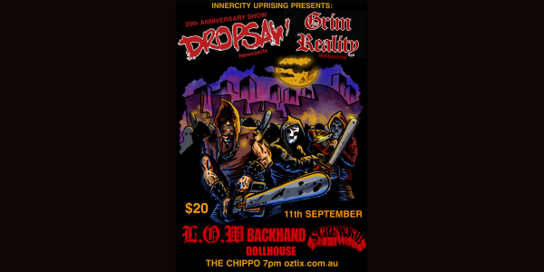 DROPSAW 20th anniversary live at The Chippo Hotel - Concert poster
