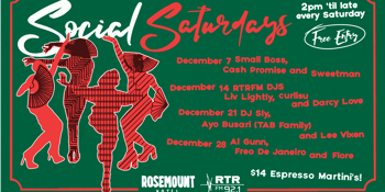 Social Saturdays December RTRFM Takeover