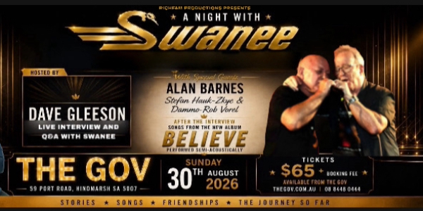 A Night with Swanee, Family and Friends live at The Gov - The Venue - Concert poster