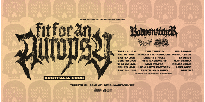 Fit For An Autopsy - It Comes For You - Australian Tour 2026
