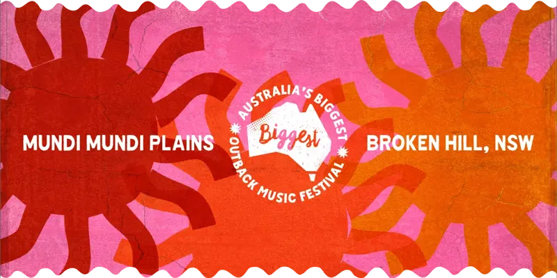 Mundi Mundi Plains, Broken Hill NSW. Australia's biggest outback music festival.