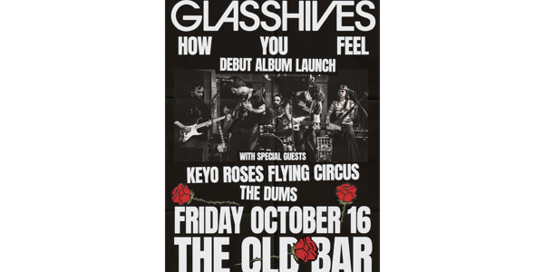 GLASSHIVES - Album launch live at The Old Bar - Concert poster