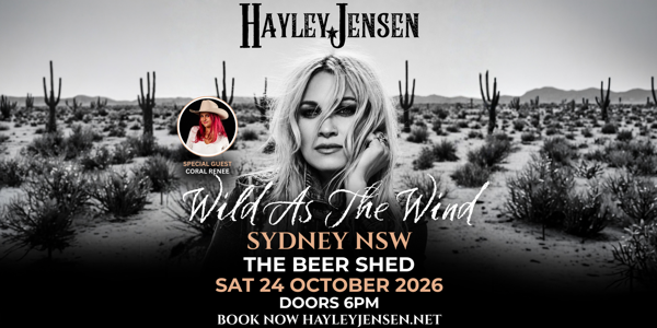 HAYLEY JENSEN Wild As The Wind Tour live at The Beer Shed Brewing Co - Concert poster