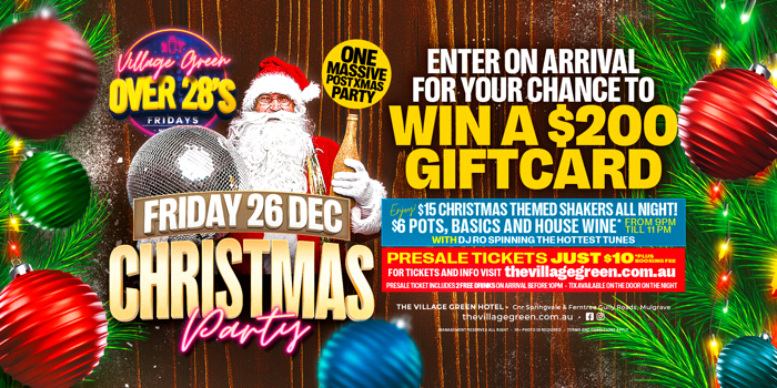 VILLAGE GREEN - Over 28's Christmas Party