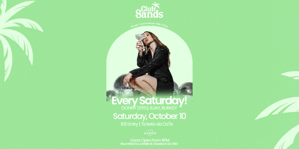 Club Sands: FT DONNY (SYD) Saturday OCT 10th live at Cleveland Sands Hotel - Concert poster