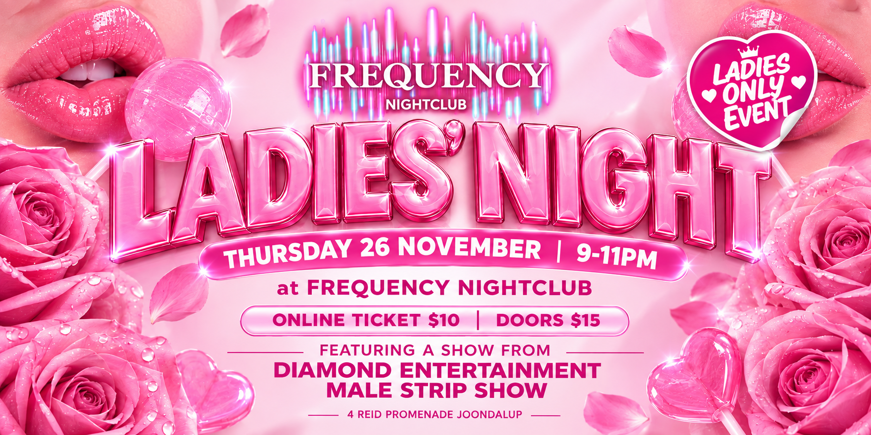 LADIES NIGHT @ FREQUENCY NIGHTCLUB JOONDALUP