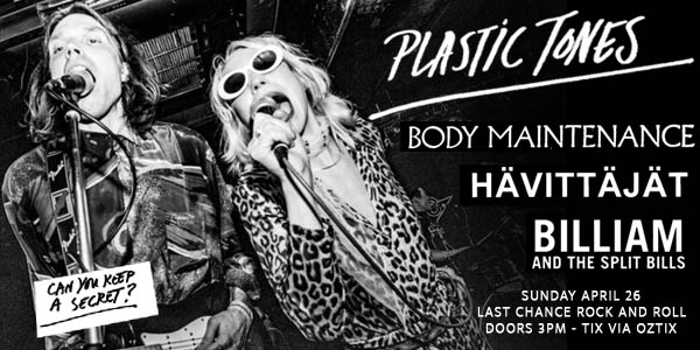 Plastic Tones (FIN) - Australian Tour @ LAST CHANCE