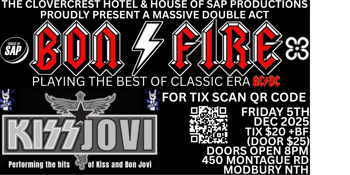 BON FIRE & KISS JOVI at the Clovercrest Hotel
