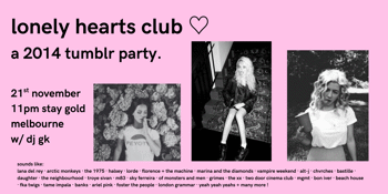 lonely hearts club ♡ - a 2014 tumblr party