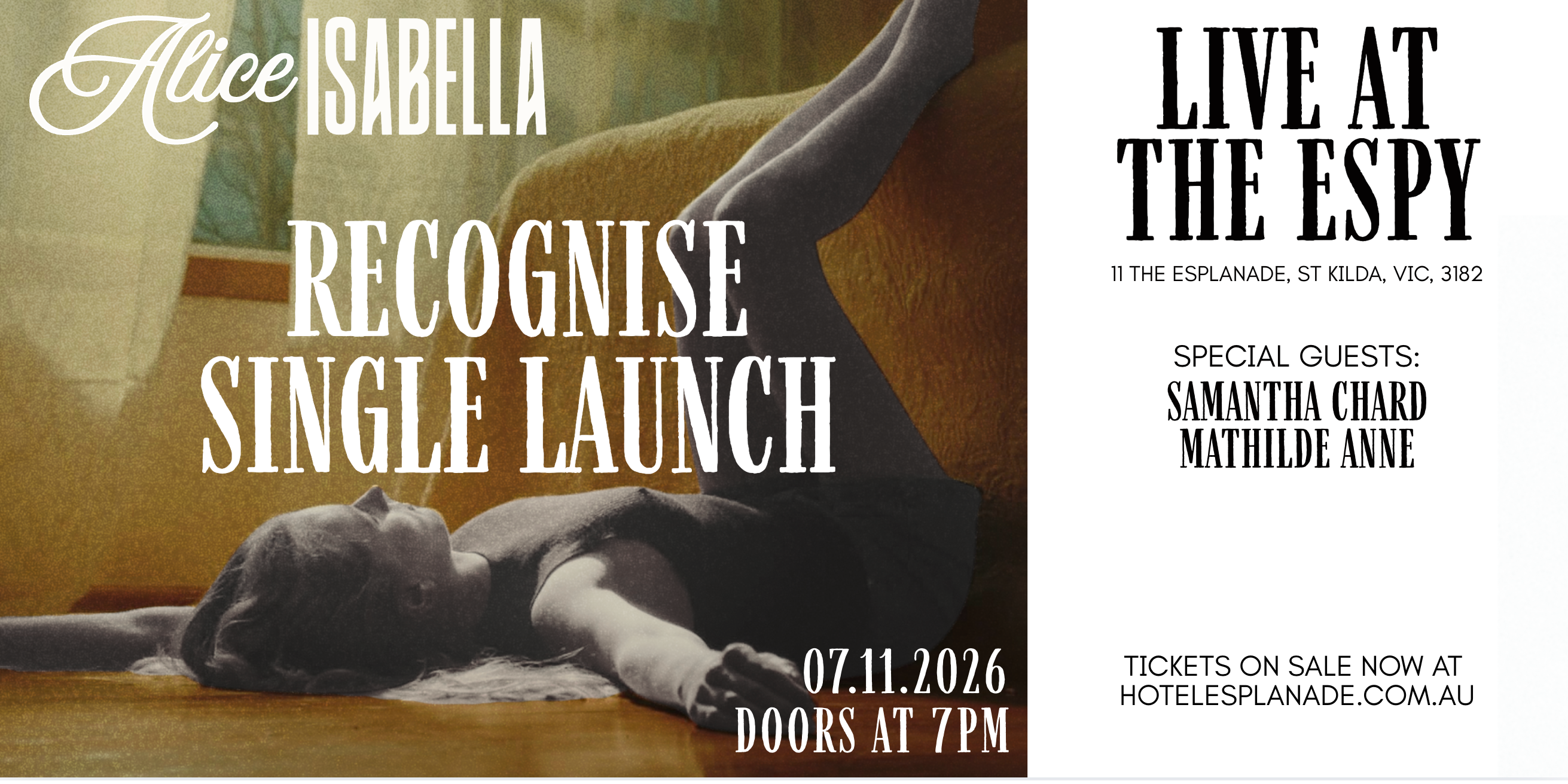 Alice Isabella - ‘Recognise’ Single Launch