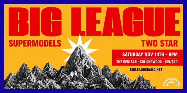 Big League @ The Gem live at The Gem Bar - Concert poster
