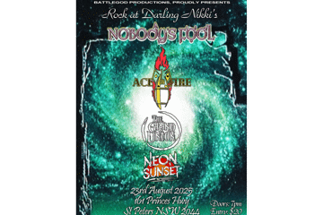 Rock at Darling Nikkis's with Nobody's Fool + Ace on Fire + The Grand Union + Neon Sunset