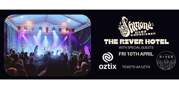 SHMONE BAND EXPERIENCE live at The River in Margaret River on April 10, 2026 - Concert poster