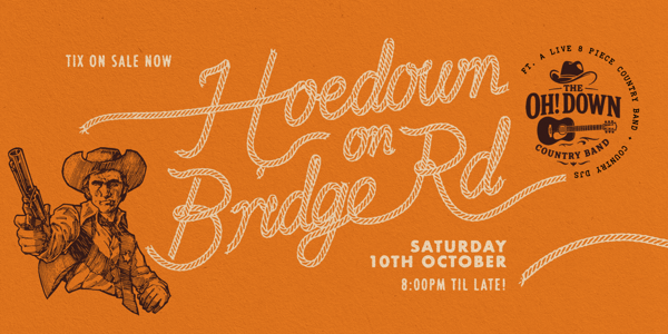 Hoedown on Bridge Road - A Country Music Appreciation Night live at Wonderland Summer Festival Barwon Heads - Concert poster