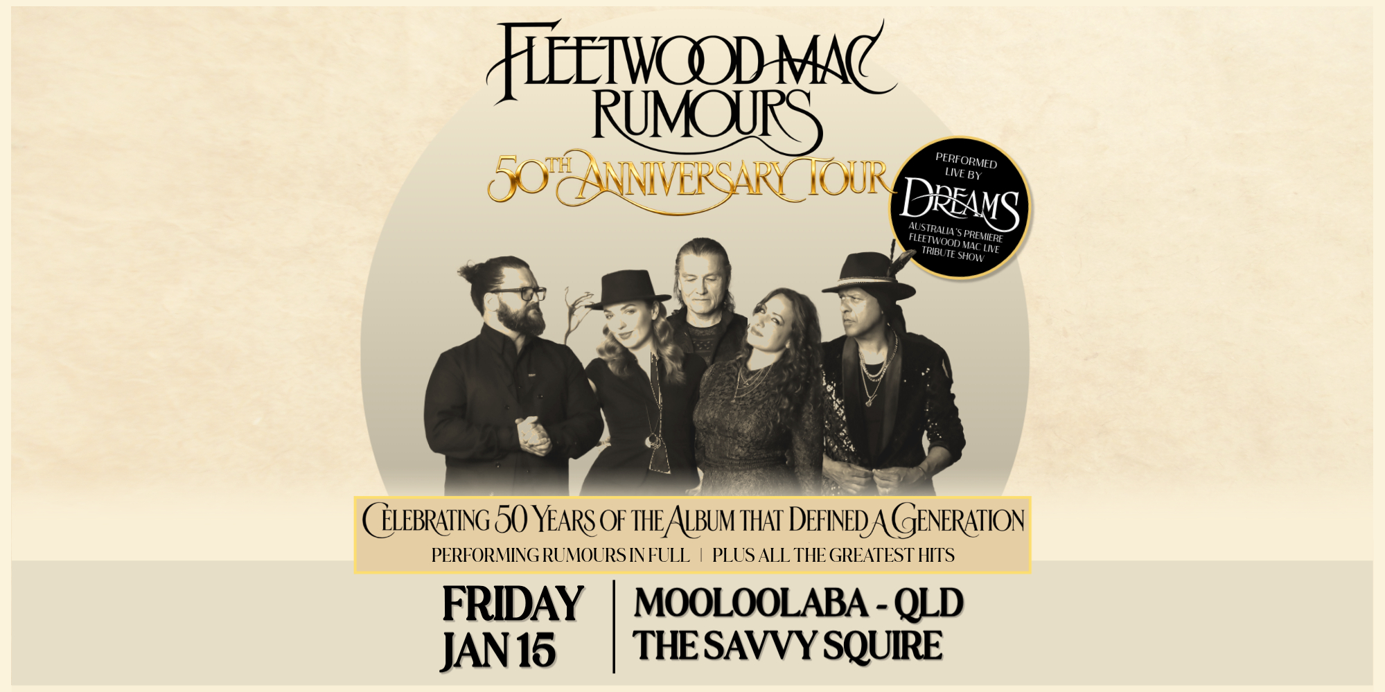 Dreams Presents Fleetwood Mac Rumours 50th Anniversary Tour