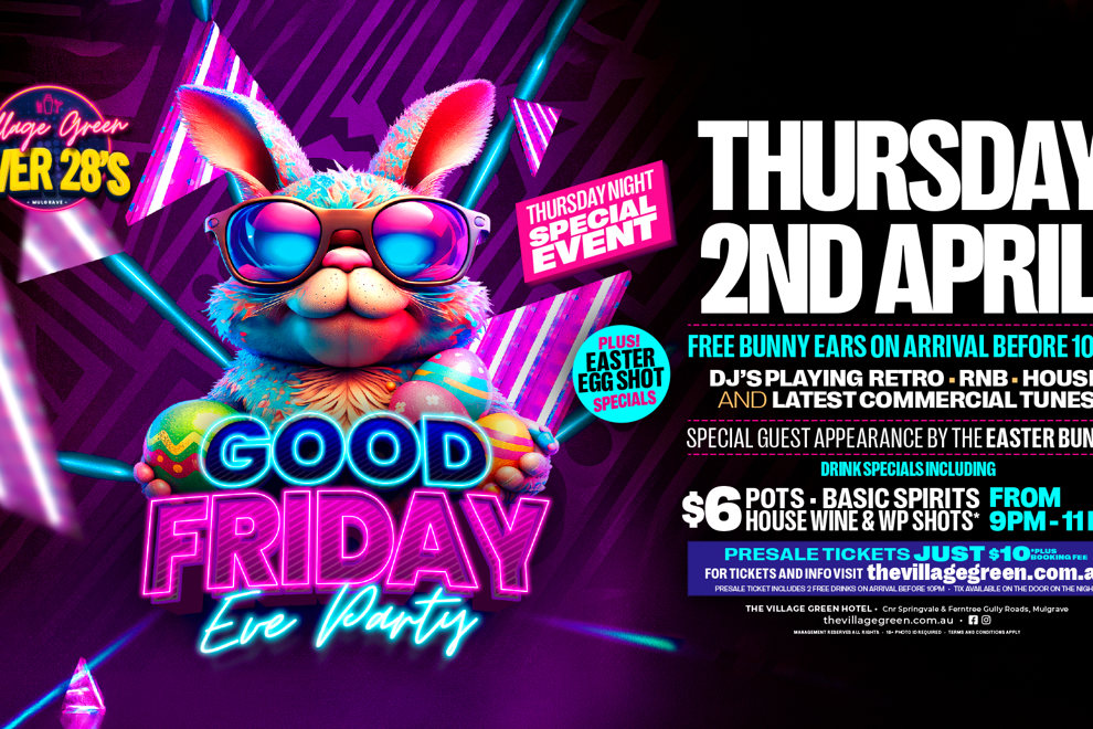 Village Over 28s Good Friday Eve - Easter Party