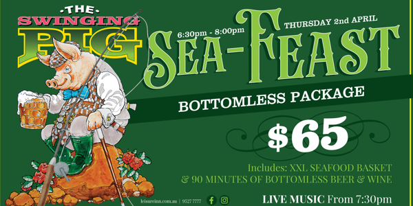 SEA-FEAST live at Leisure Inn in Rockingham on April 02, 2026 - Concert poster