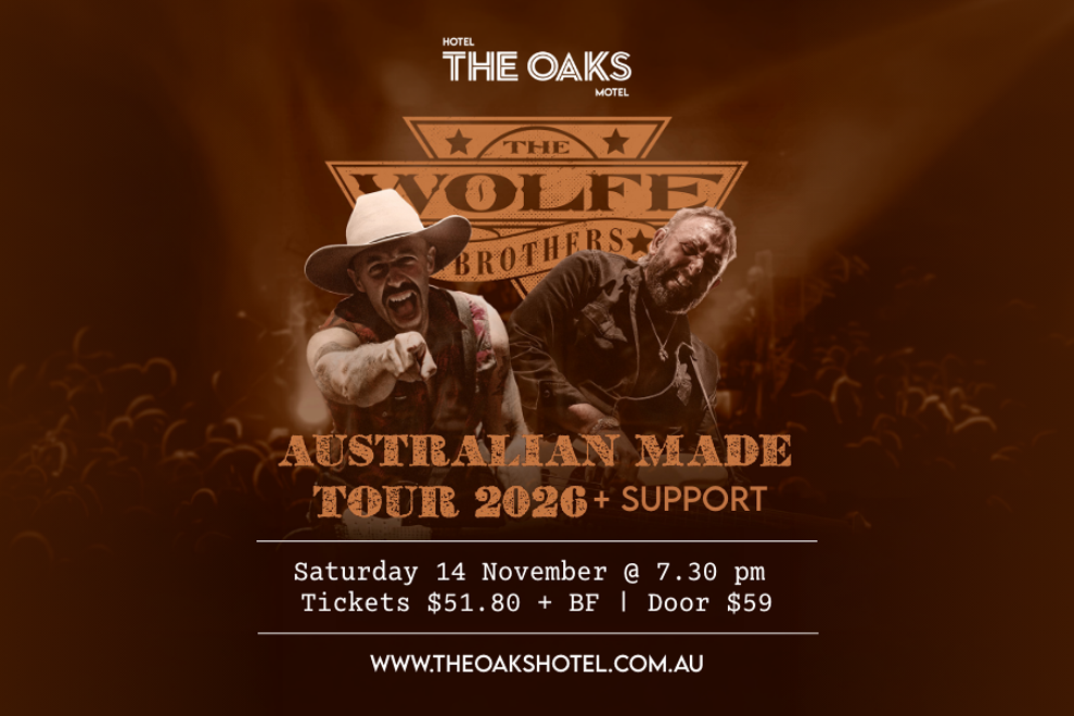The Wolfe Brothers - Australian Made Tour 2026
