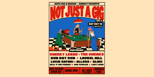 NOT JUST A GIG #02 - Byron Bay live at Arts Factory Garden Bar - Concert poster