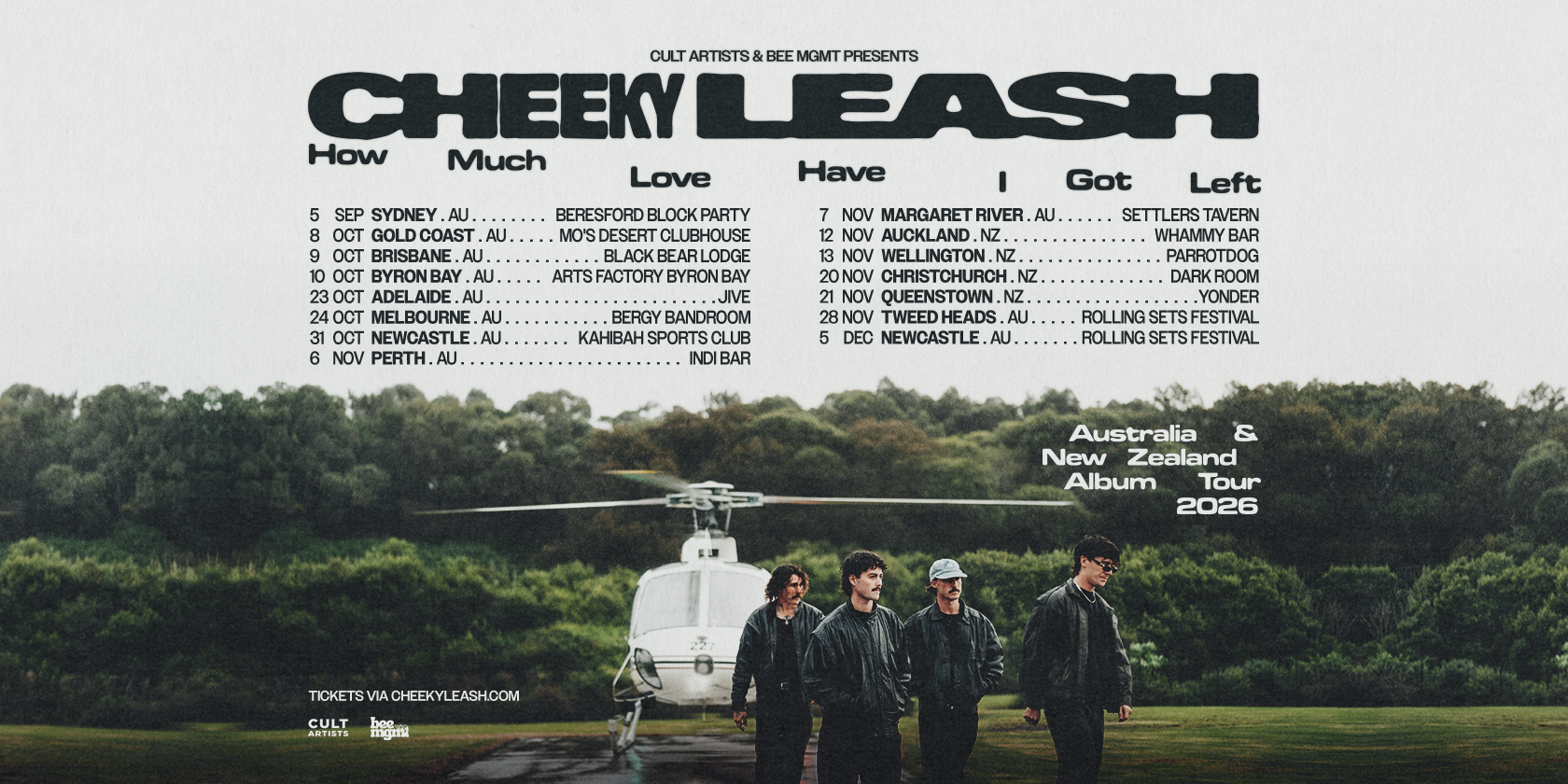 Cheeky Leash ‘How Much Love Have I Got Left’ Aus & NZ Album Tour