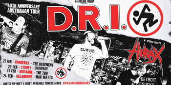 D.R.I. - 40th Anniversary Tour with guests Hirax