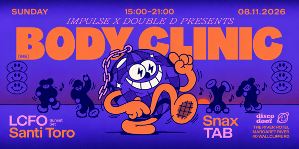 BODY CLINIC live at The River - Concert poster