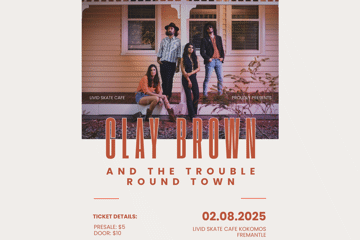 Clay Brown & the Trouble Round Town at Livid Skate Cafe ft. The Ivory Lies & Rob Viney