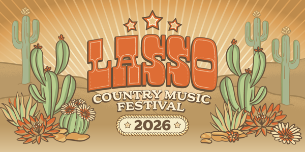 Lasso Country Music Festival live at Distillery Road Market in Queensland on July 11, 2026 - Concert poster