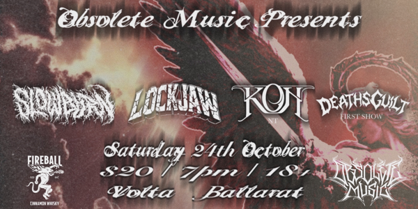 Slowburn Ballarat Headliner live at Volta - Concert poster