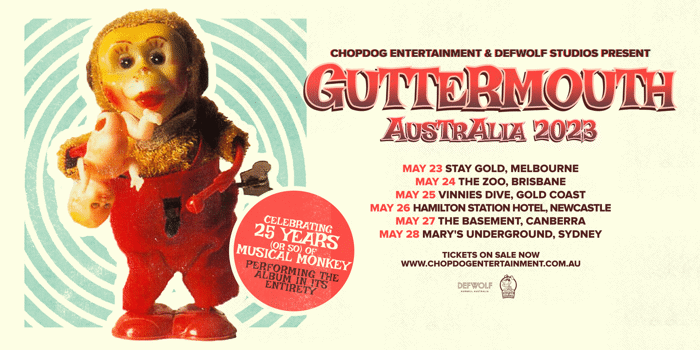 GUTTERMOUTH - 25 YEARS (OR SO) OF MUSICAL MONKEY - AUSTRALIAN TOUR 2023