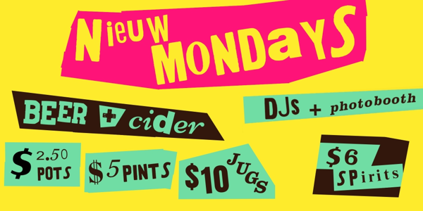 NIEUW MONDAYS live at The Workers Club - Concert poster
